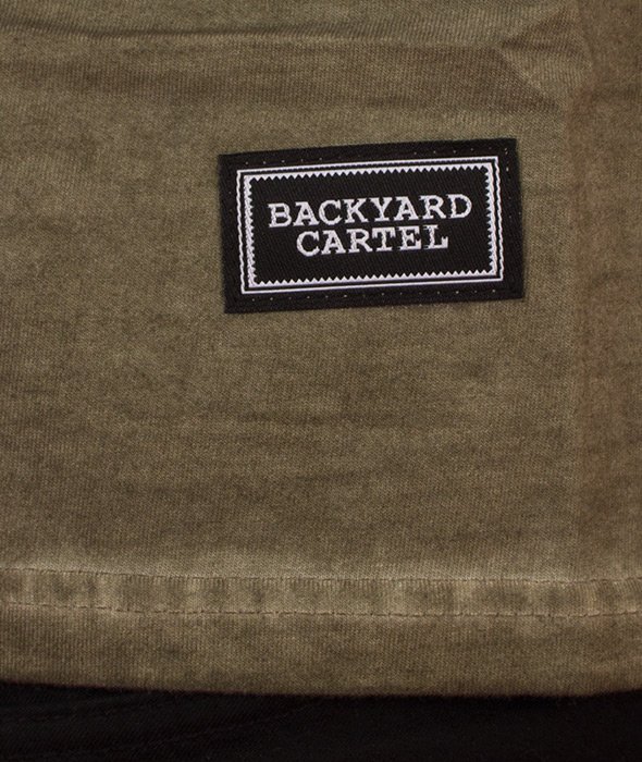 Backyard Cartel-Back 2 Back T-Shirt Oliwkowy