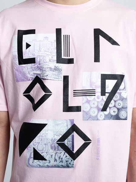 El Polako GEOMETRIC T-Shirt Różowy