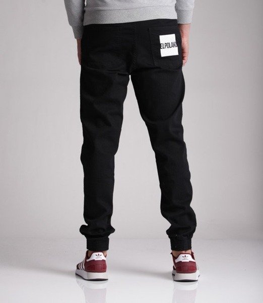 El Polako-New Box Jogger Slim z Gumą Spodnie Czarny Jeans