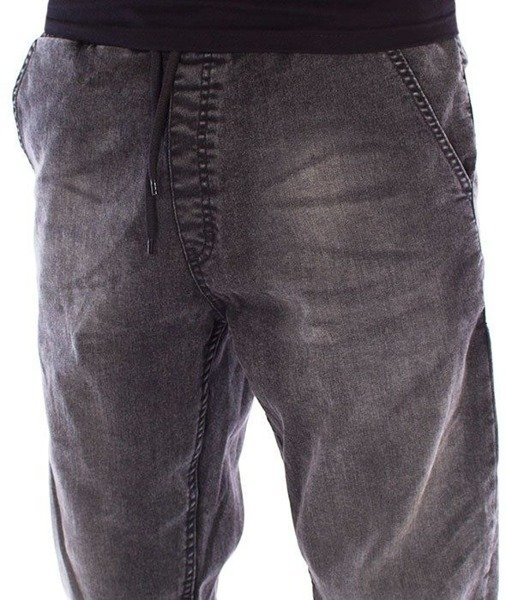 SmokeStory-Jeans Stretch Straight Fit Guma Spodnie Jeans Szary Jeans