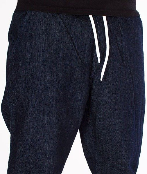 SmokeStory-Jogger Slim Jeans Classic Guma Spodnie Dark Blue