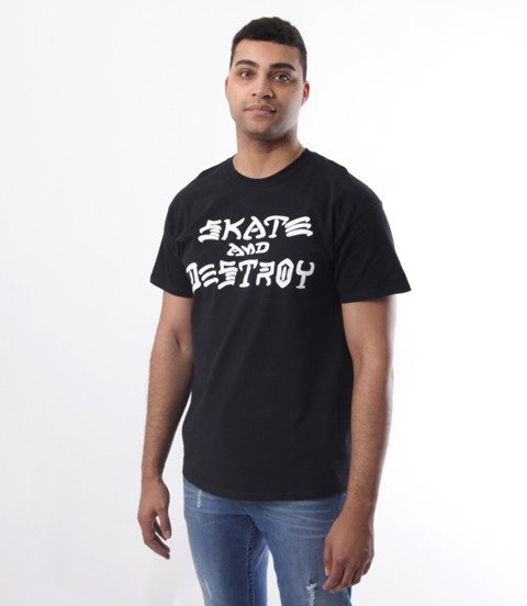 Thrasher-Skate And Destroy T-Shirt Czarny