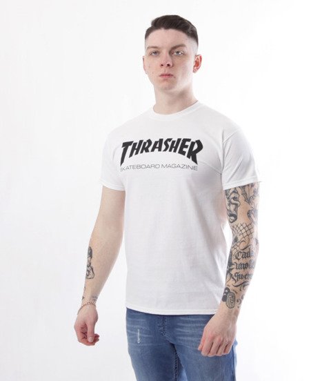 Thrasher-Skate Mag T-Shirt Biały